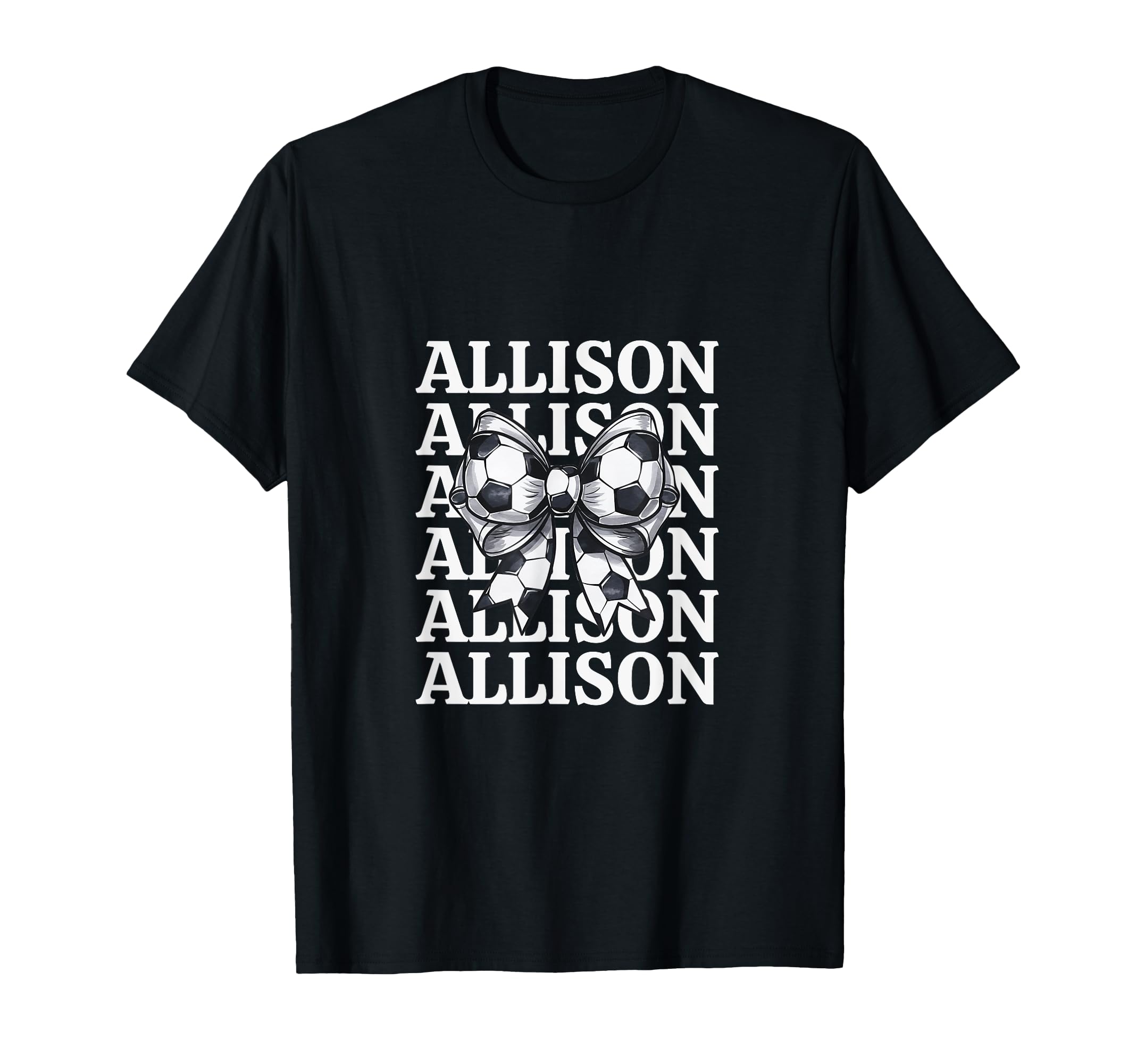 Allison Personalized Coquette Soccer T-Shirt - Trendy Graphic for Adults - T-Shirt, Sweatshirt, Hoodie