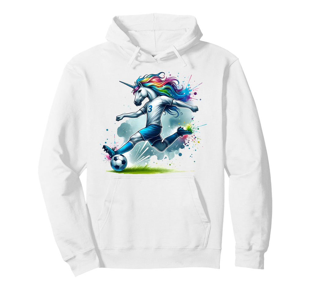 Footballer Unicorn Fans Soccer Team Hoodie - Trendy Graphic Unisex - T-Shirt, Sweatshirt, Hoodie
