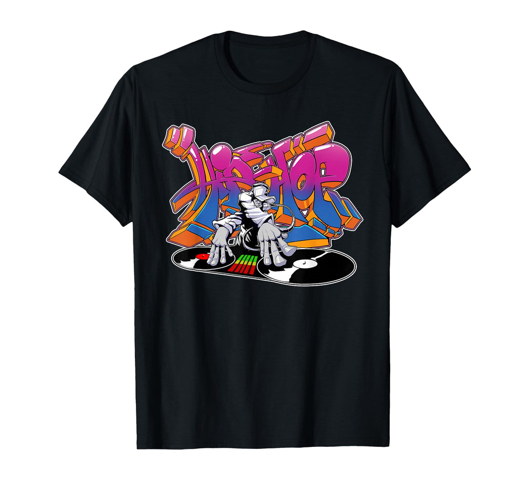Old School 80S Hiphop Dj Graffiti T-Shirt - Unique Graphic for Adults - T-Shirt, Sweatshirt, Hoodie