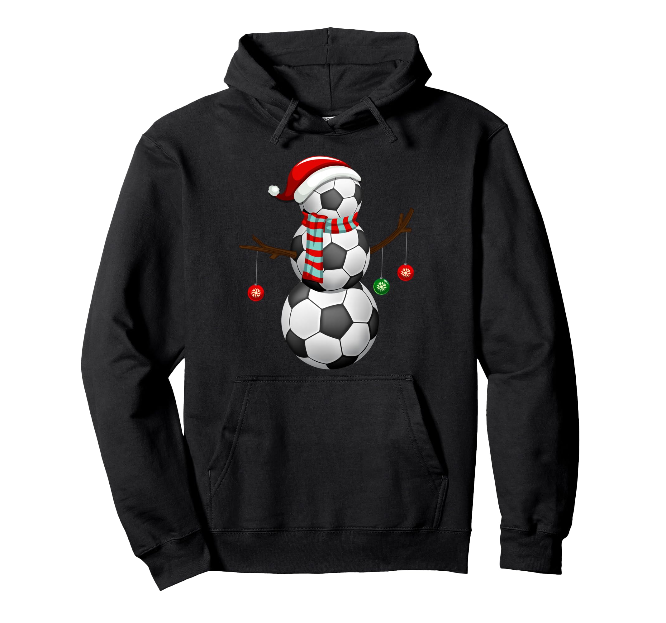 Santa Snowman Gifts Funny Player Soccer Hoodie - Custom Art Print Men Women - T-Shirt, Sweatshirt, Hoodie