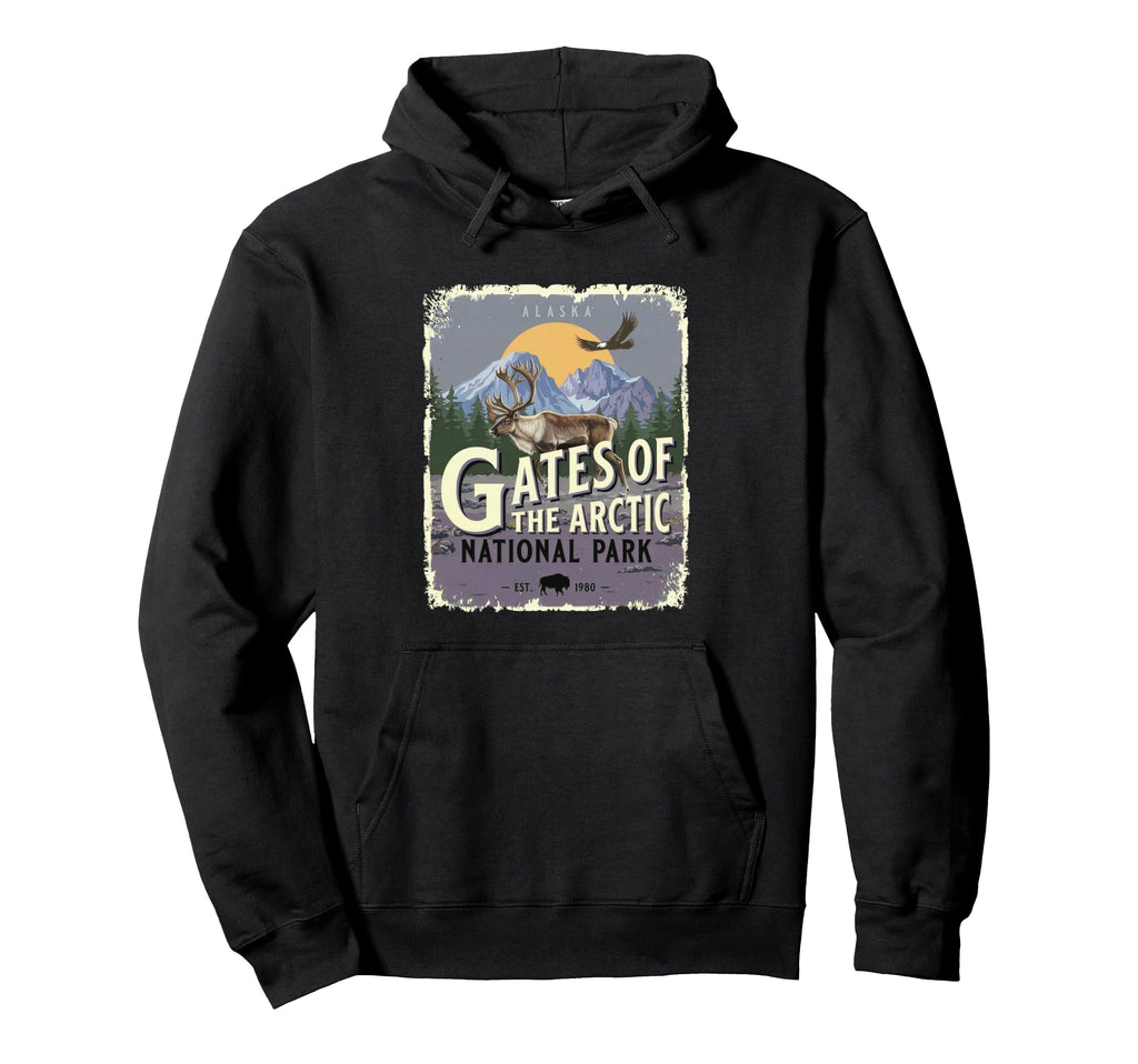 Gates Arctic National Park Alaska Souvenir Hoodie - Minimalist Print Unisex - T-Shirt, Sweatshirt, Hoodie