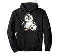 Adorable Penguin Soccer Player Hoodie - Unique Graphic Men Women - T-Shirt, Sweatshirt, Hoodie
