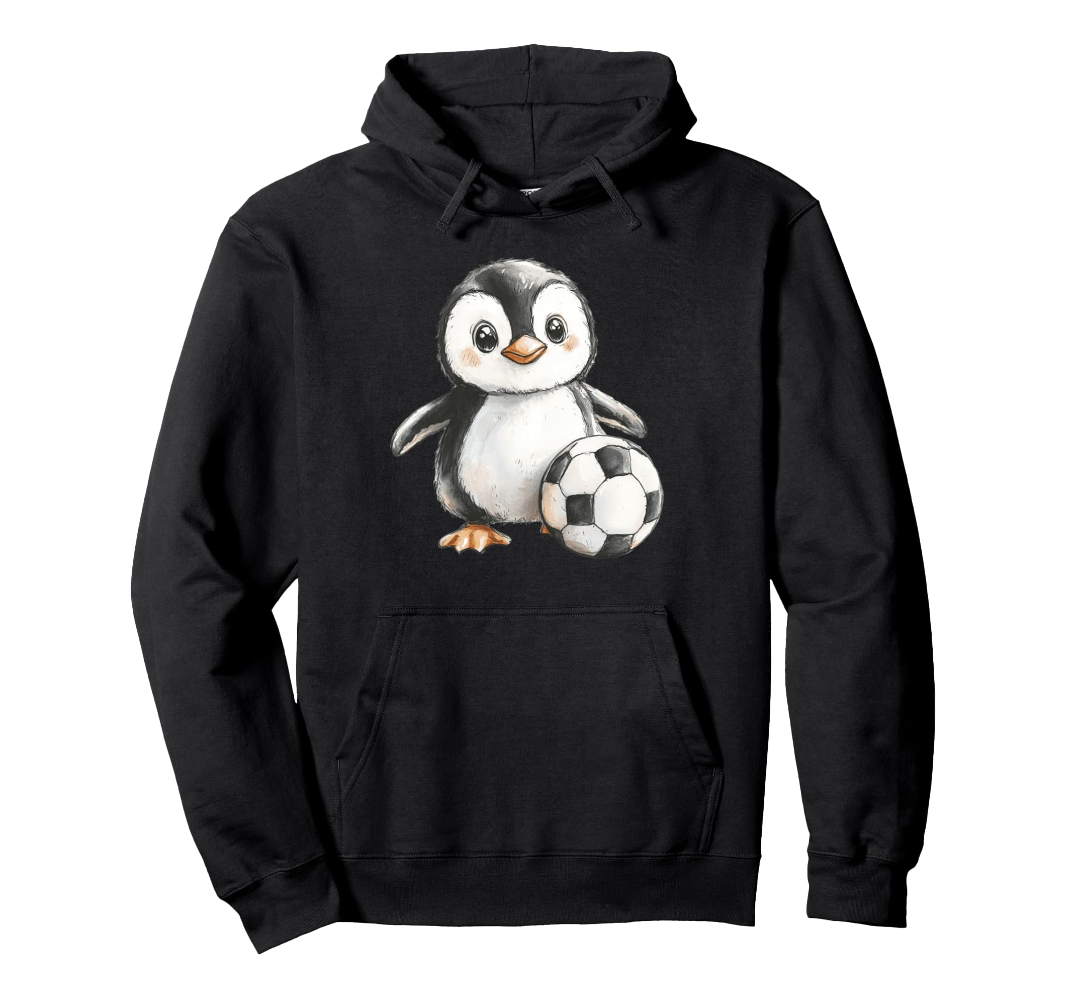 Adorable Penguin Soccer Player Hoodie - Unique Graphic Men Women - T-Shirt, Sweatshirt, Hoodie