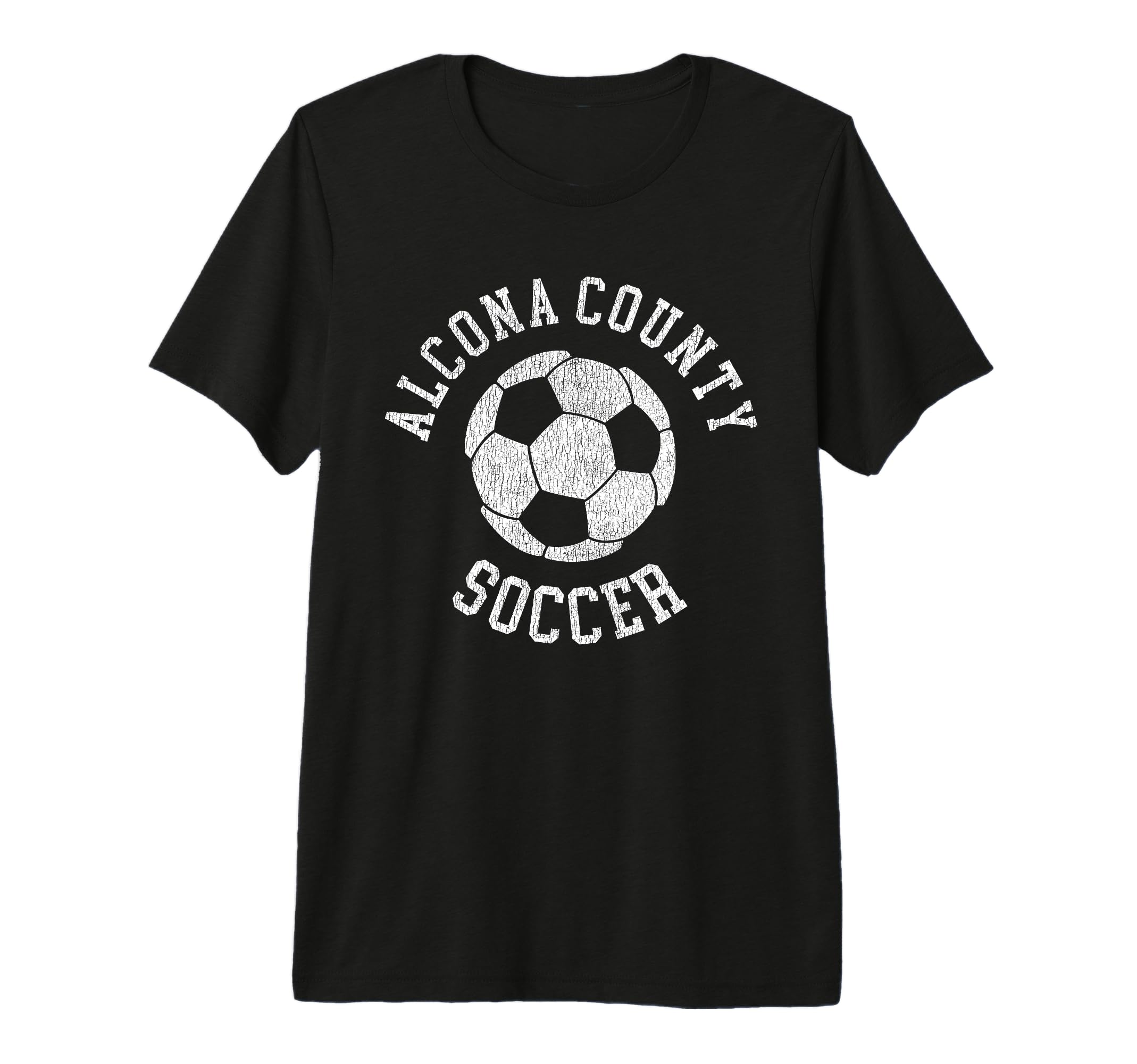 Alcona County Soccer Distressed 90S T-Shirt - Fun Novelty Design Men Women - T-Shirt, Sweatshirt, Hoodie