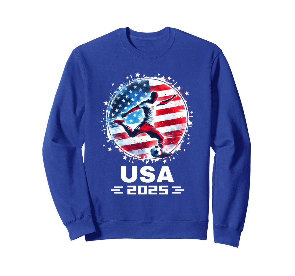 American Flag Soccer Soccer 2025 Sweatshirt - Aesthetic Graphic Unisex - T-Shirt, Sweatshirt, Hoodie