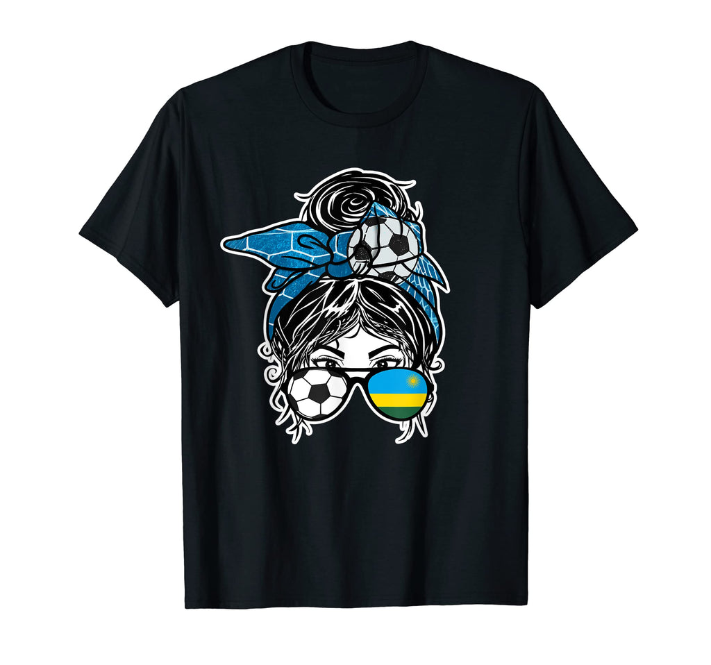 Messy Bun Hair Rwandan Soccer Rwanda T-Shirt - Streetwear Style for Adults - T-Shirt, Sweatshirt, Hoodie