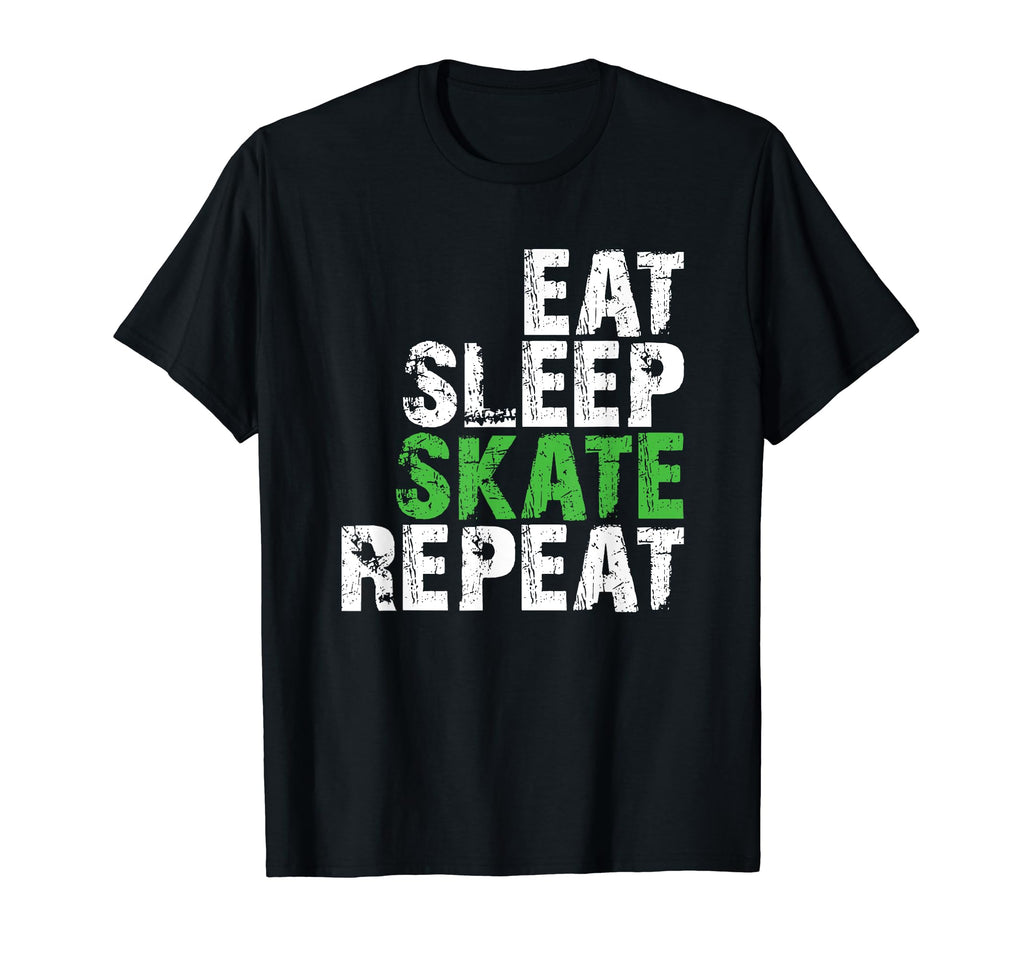 Eat Sleep Skate Repeat Roller Skate Ice T-Shirt - Minimalist Print Unisex - T-Shirt, Sweatshirt, Hoodie