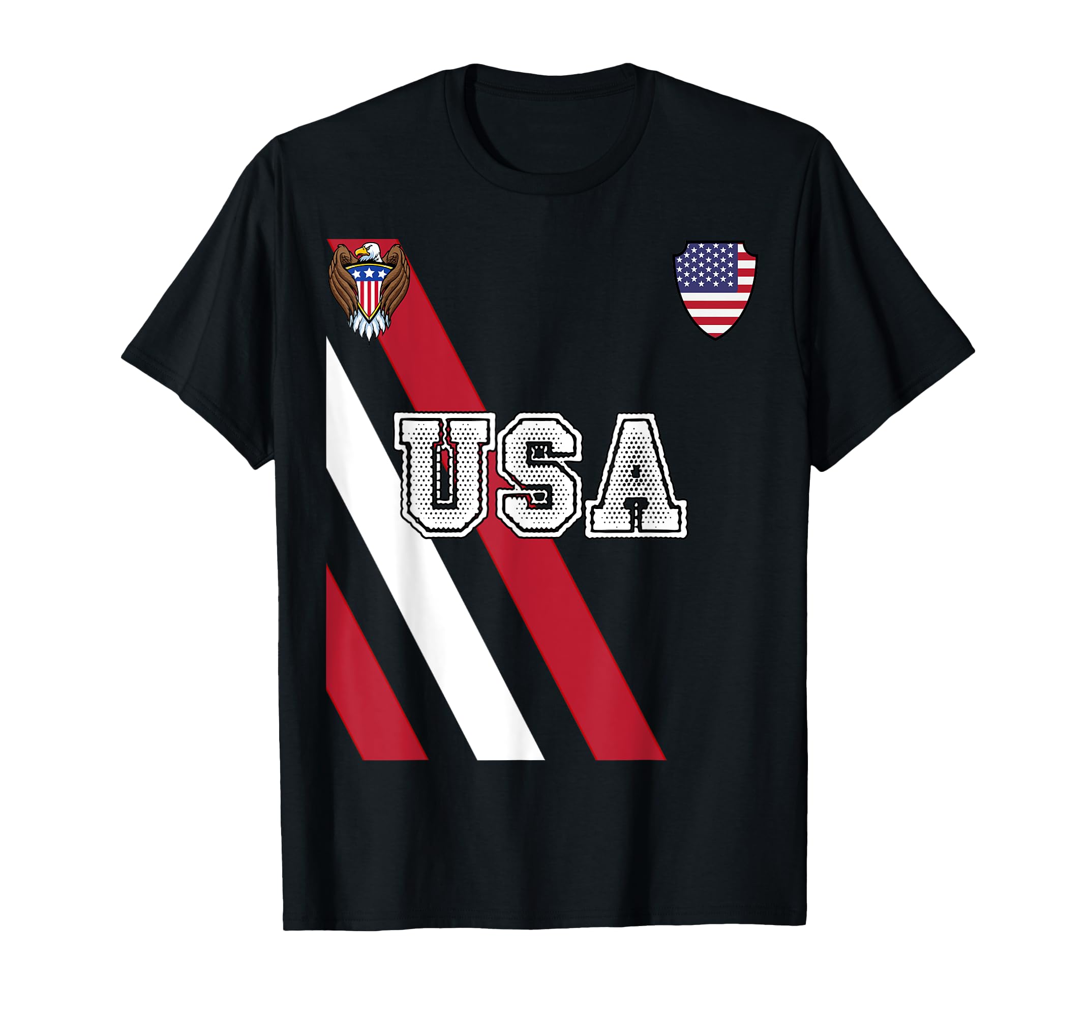 American Soccer Jersey Usa Flag T-Shirt - Unique Graphic for Adults - T-Shirt, Sweatshirt, Hoodie