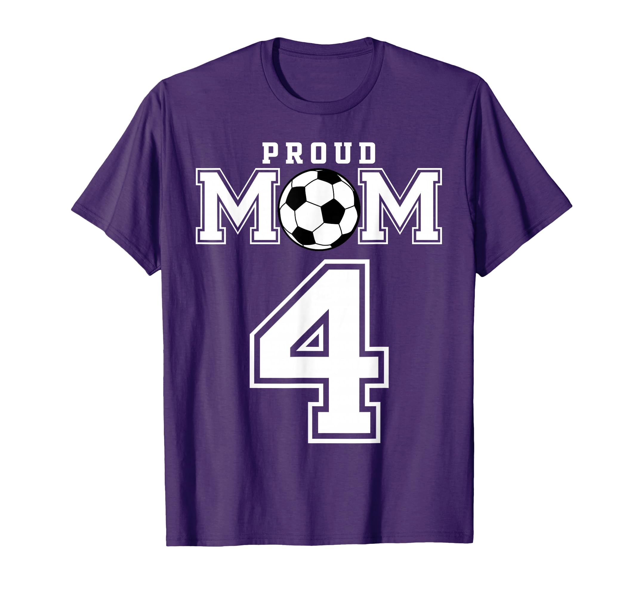 Number 4 Custom Proud Soccer T-Shirt - Fun Novelty Design for Adults - T-Shirt, Sweatshirt, Hoodie