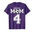 Number 4 Custom Proud Soccer Futbol Mom T-Shirt - Graphic Print Men Women - T-Shirt, Sweatshirt, Hoodie