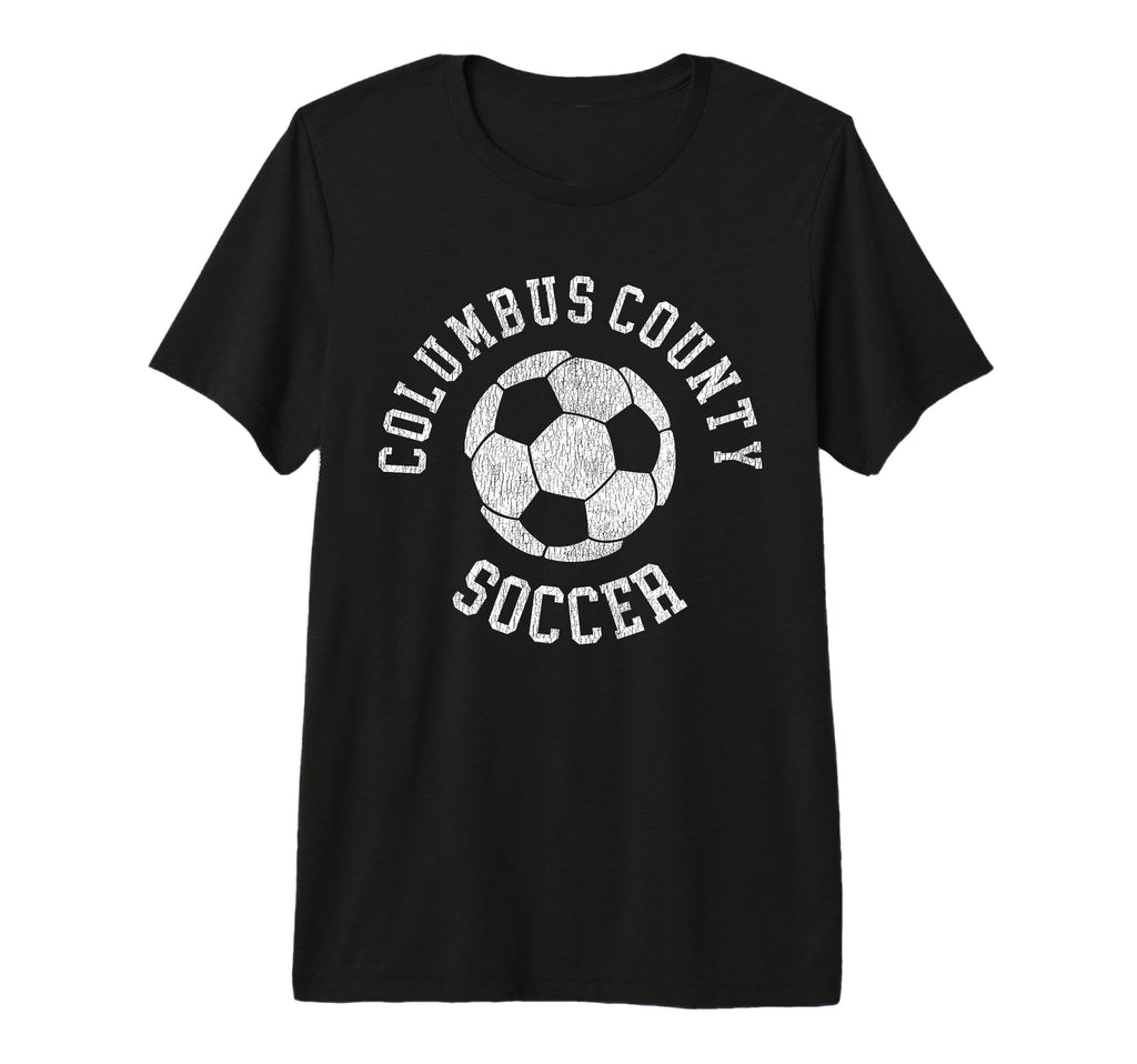 Columbus County Soccer Distressed T-Shirt - Fun Novelty Design for Adults - T-Shirt, Sweatshirt, Hoodie