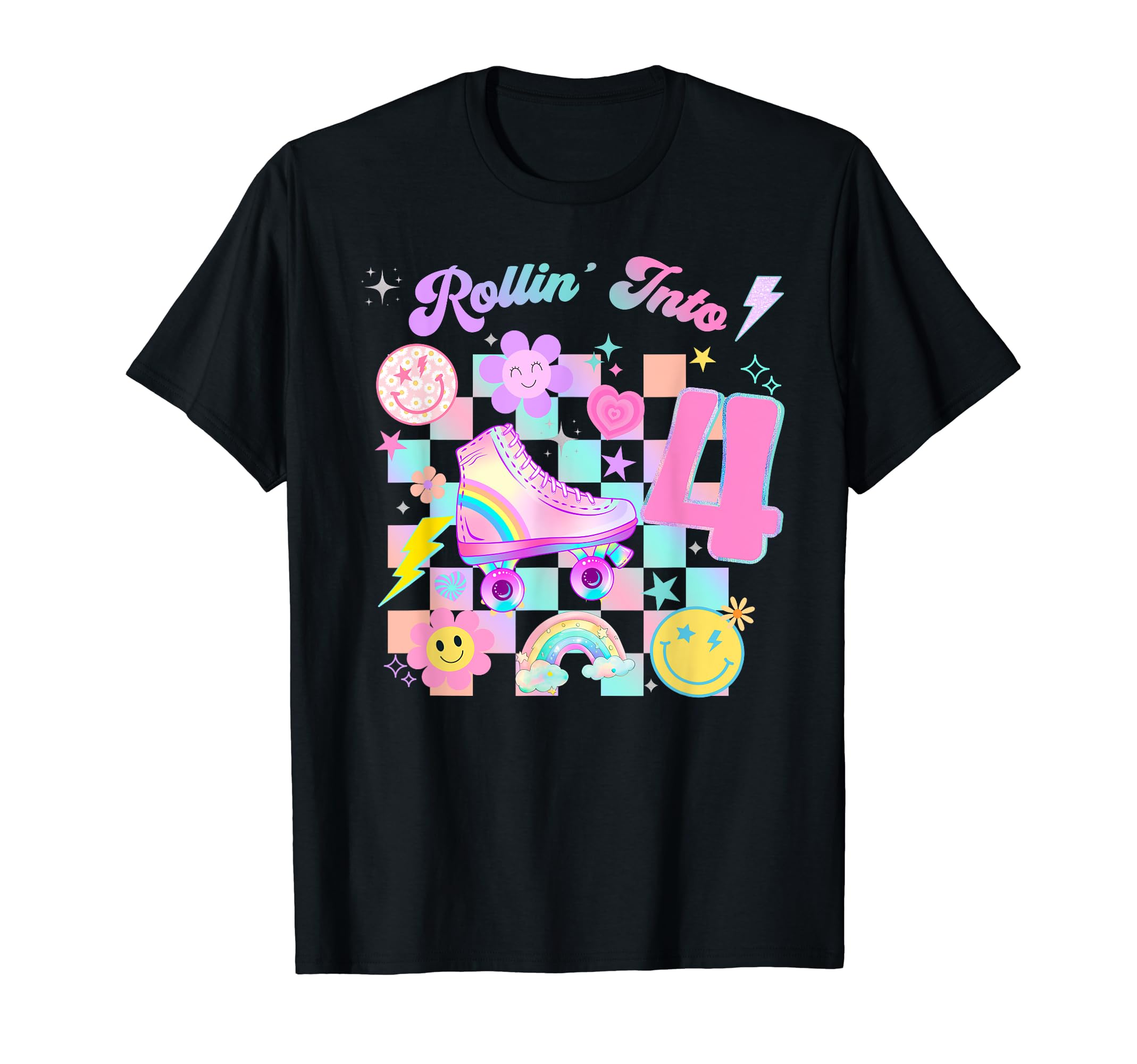 Roller Skating Birthday Groovy Skater T-Shirt - Graphic Print Men Women - T-Shirt, Sweatshirt, Hoodie