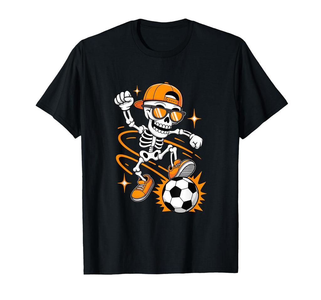 Soccer Halloween Skeleton Funny T-Shirt - Custom Art Print for Adults - T-Shirt, Sweatshirt, Hoodie