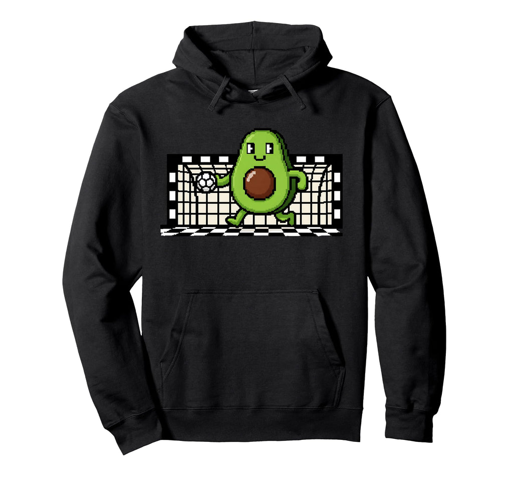 Kawaii Avocado Soccer Goalie Pixel Art Hoodie - Custom Art Print Unisex - T-Shirt, Sweatshirt, Hoodie