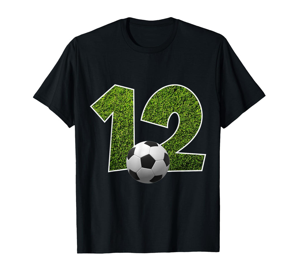 Number 12 Years Soccer 12Th T-Shirt - Casual Everyday Wear for Adults - T-Shirt, Sweatshirt, Hoodie
