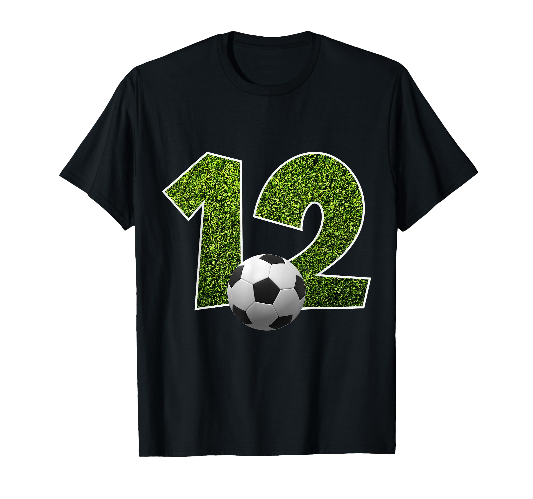 Number 12 Years Soccer 12Th T-Shirt - Casual Everyday Wear for Adults - T-Shirt, Sweatshirt, Hoodie