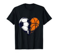 Soccer Basketball Heart Sports Fans Graph T-Shirt - Trendy Graphic Unisex - T-Shirt, Sweatshirt, Hoodie