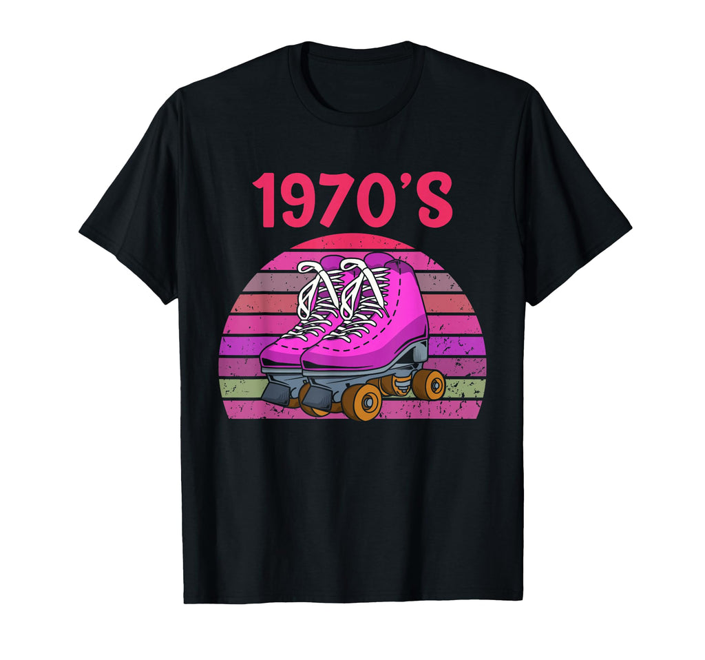 70S Roller Skating Skate Roller T-Shirt - Novelty Apparel for Adults - T-Shirt, Sweatshirt, Hoodie