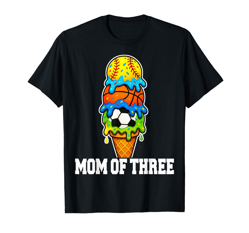 Softball Soccer Basketball Mom Ice Cream T-Shirt - Unique Graphic Unisex - T-Shirt, Sweatshirt, Hoodie