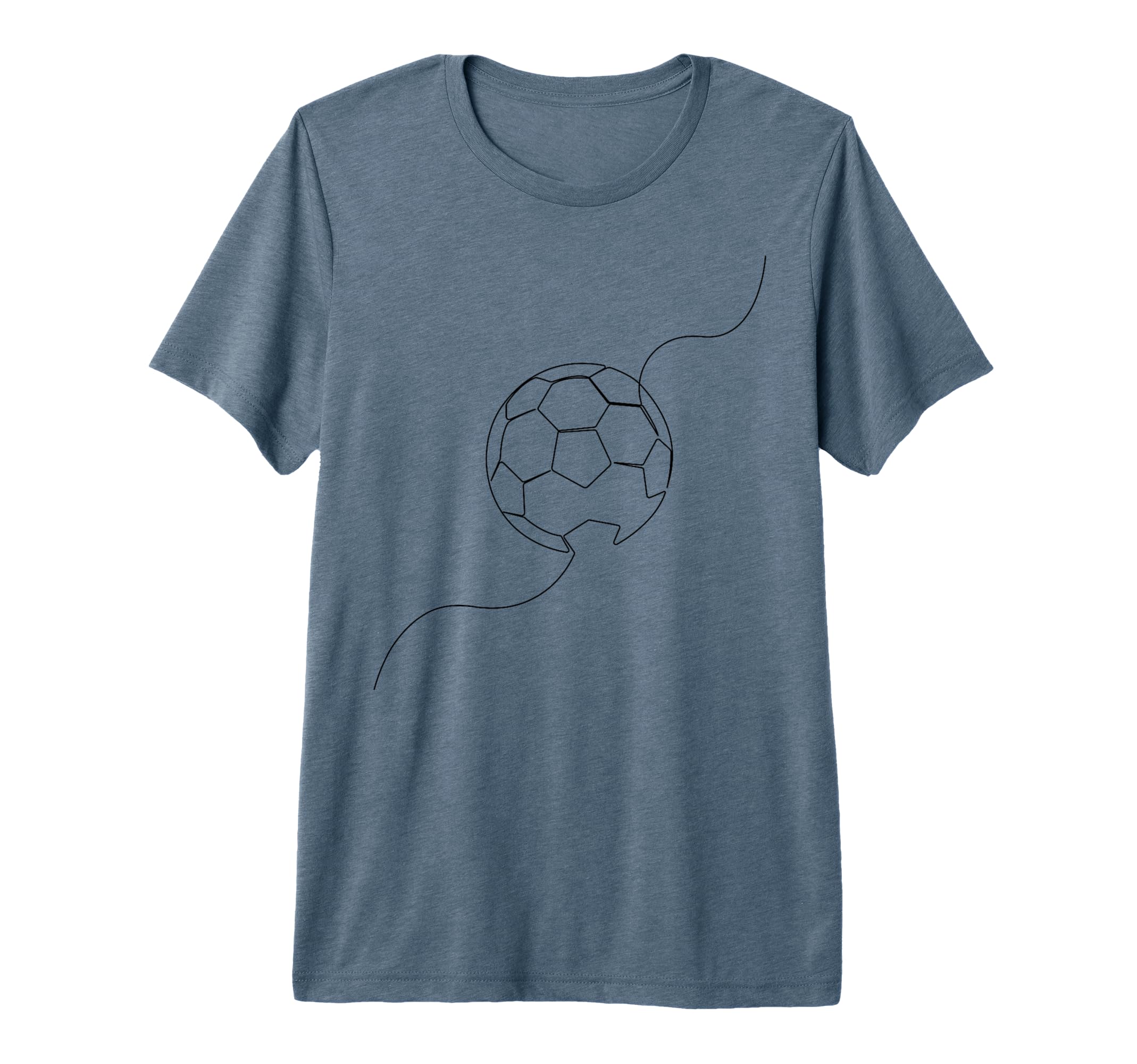 One Line Art Minimalist Soccer T-Shirt - Casual Everyday Wear Men Women - T-Shirt, Sweatshirt, Hoodie