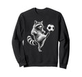 Funny Raccoon Kicking Soccer Ball Sweatshirt - Fun Novelty Design Unisex - T-Shirt, Sweatshirt, Hoodie