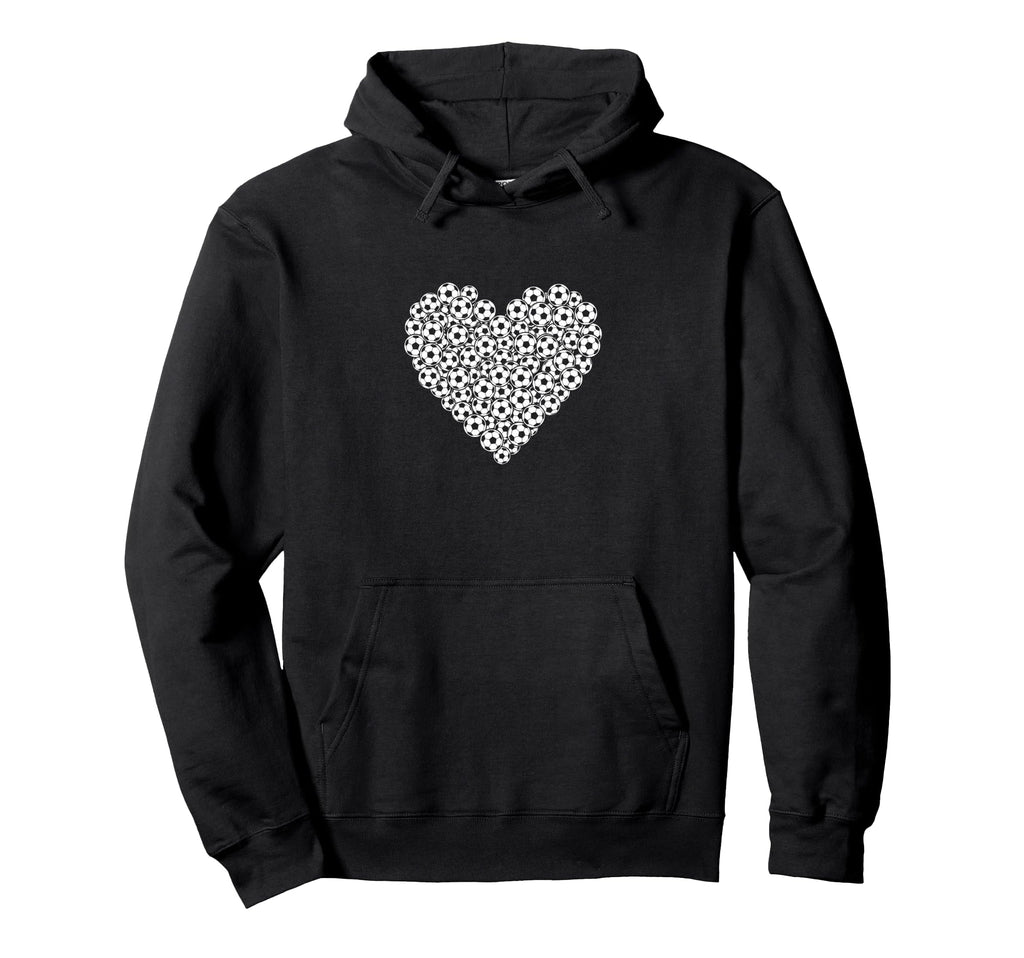 Soccer Ball Heart Shape Love Football Hoodie - Aesthetic Graphic Unisex - T-Shirt, Sweatshirt, Hoodie