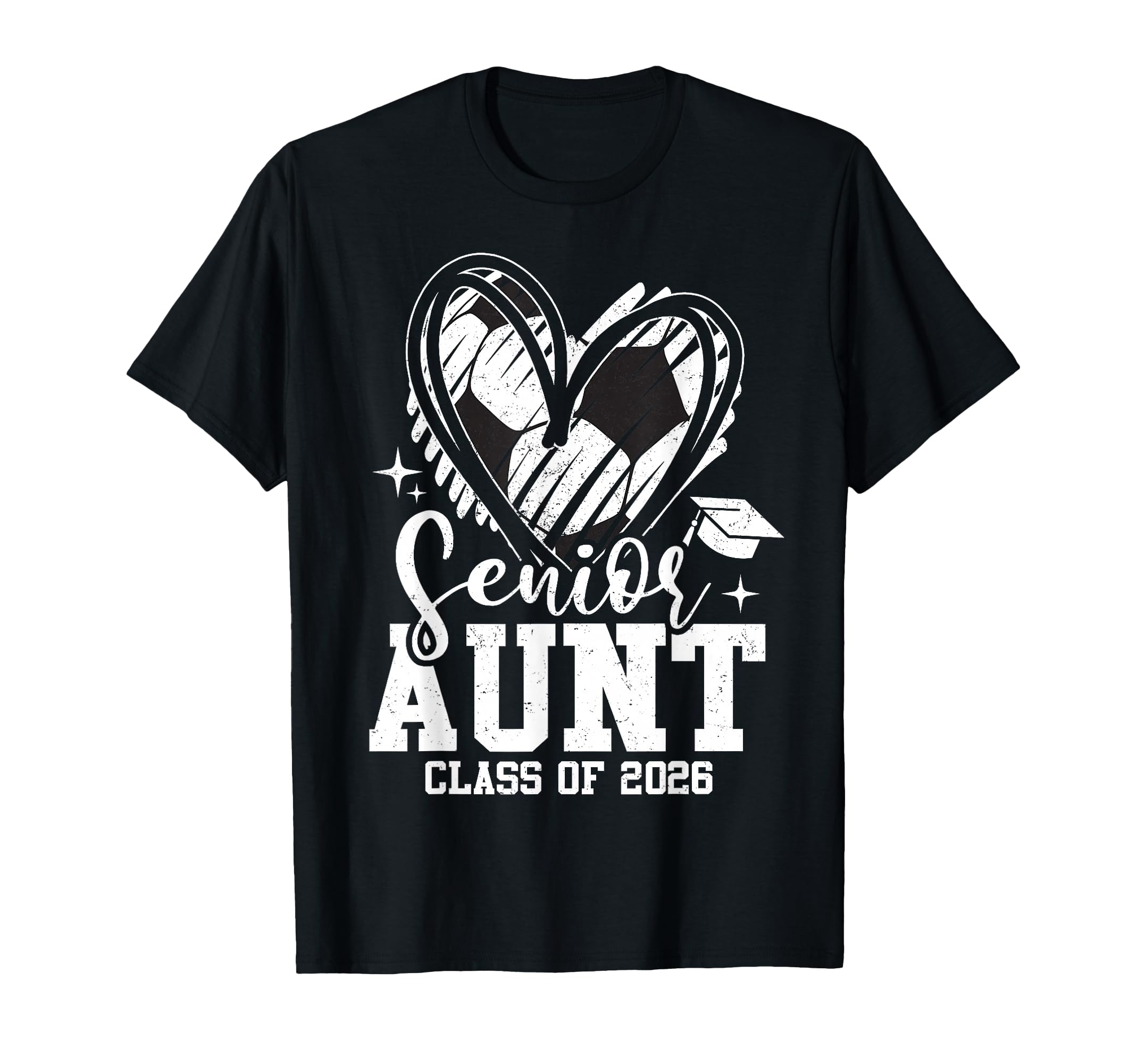 Senior Aunt Class 2026 Soccer T-Shirt - Minimalist Print for Adults - T-Shirt, Sweatshirt, Hoodie
