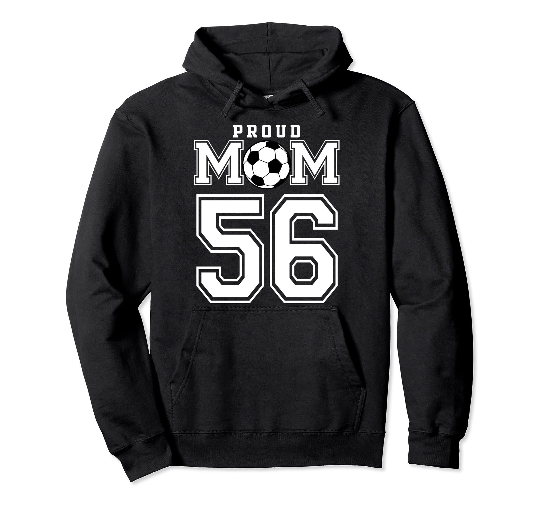 Number 56 Custom Proud Soccer Futbol Hoodie - Minimalist Print for Adults - T-Shirt, Sweatshirt, Hoodie
