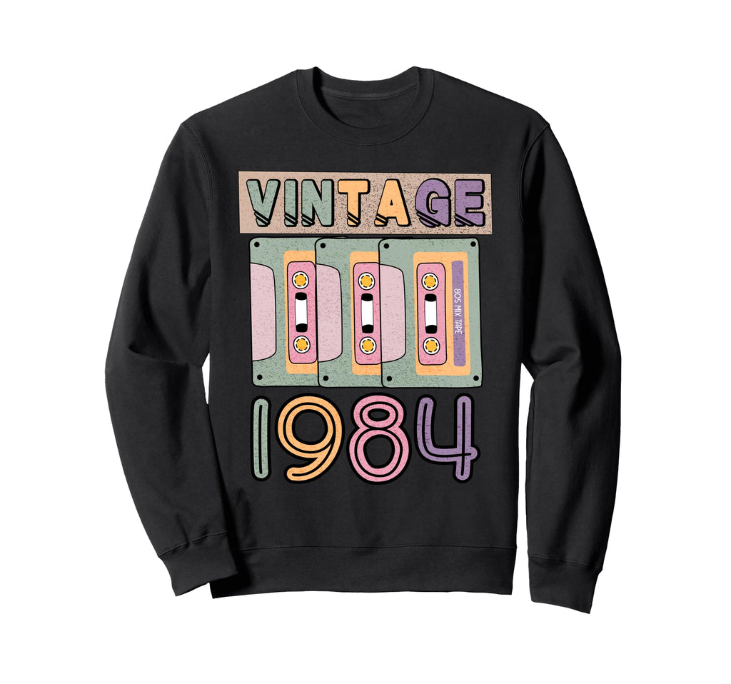 40Th Birthday 1984 Music Cassette Sweatshirt - Fun Novelty Design Unisex - T-Shirt, Sweatshirt, Hoodie