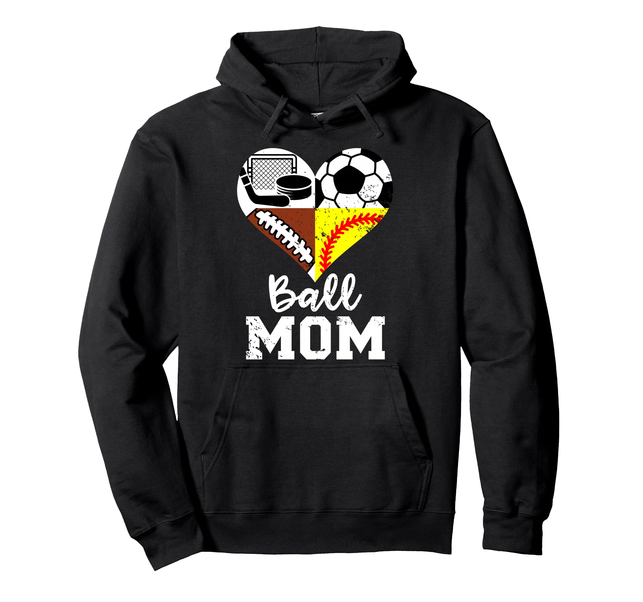 Ball Mom Funny Soccer Football Hoodie - Casual Everyday Wear for Adults - T-Shirt, Sweatshirt, Hoodie