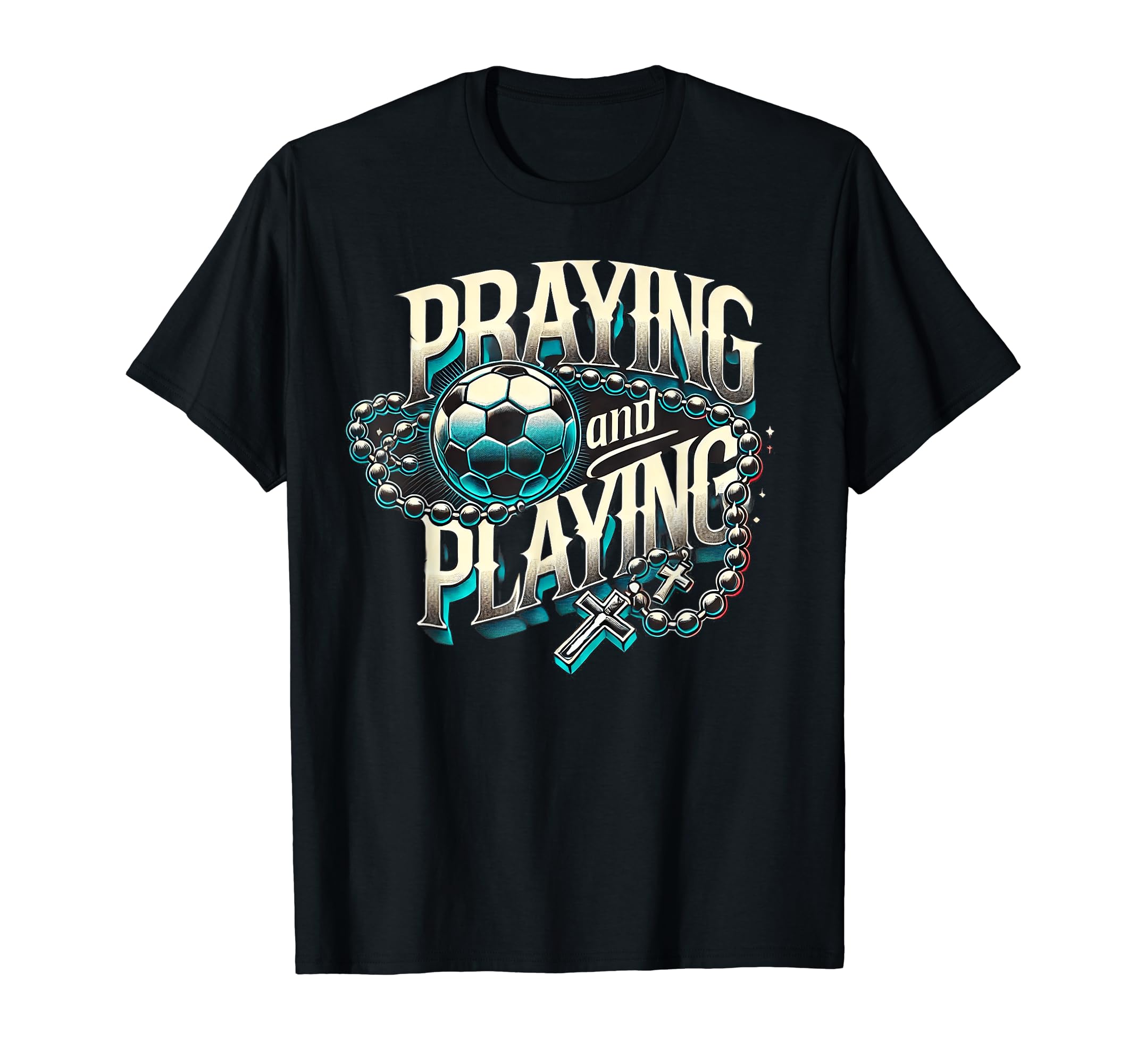 Praying Soccer Player Catholic Religious T-Shirt - Minimalist Print Unisex - T-Shirt, Sweatshirt, Hoodie