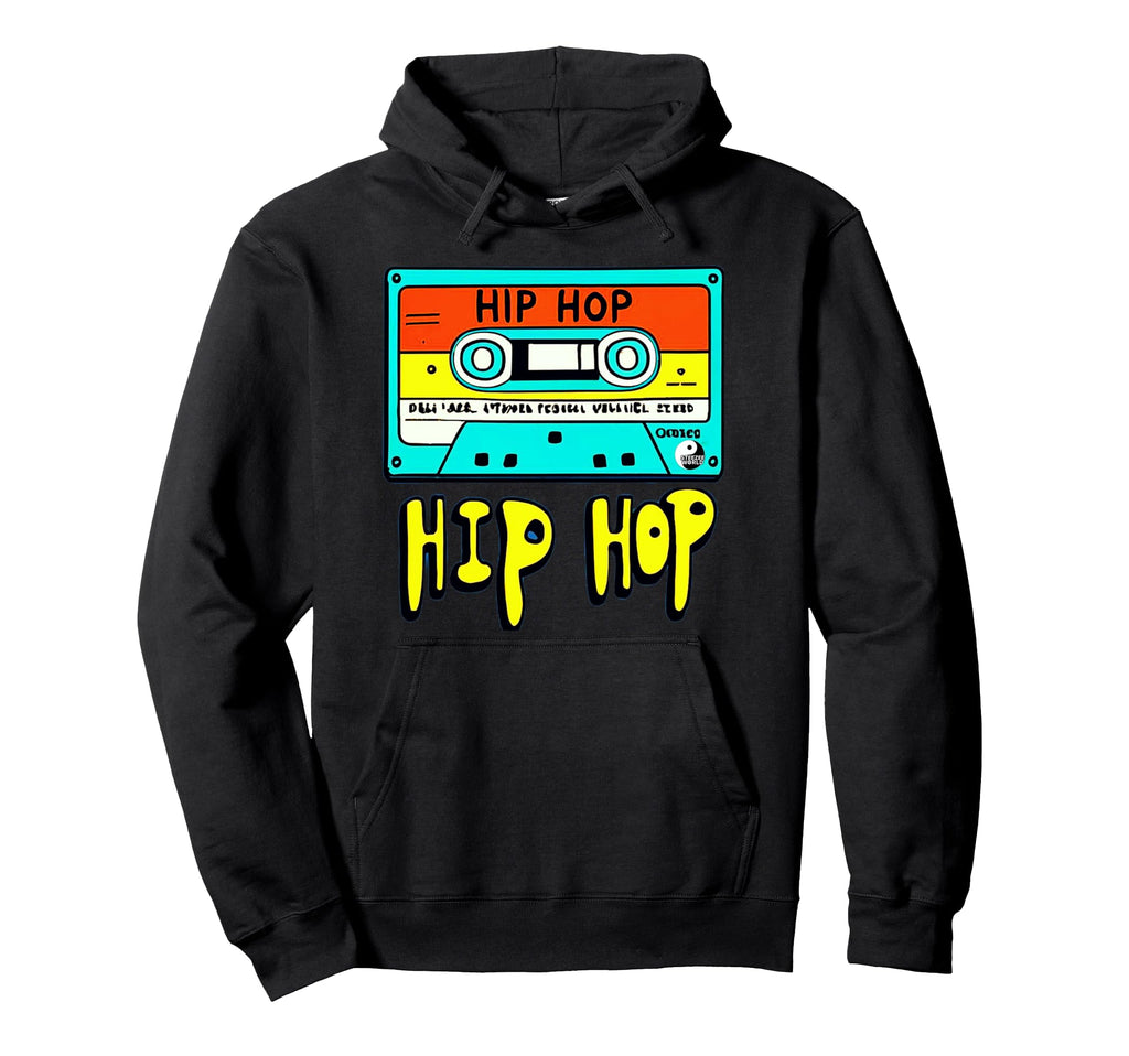 Hip Hop Cassette Tape Hoodie - Fun Novelty Design Men Women - T-Shirt, Sweatshirt, Hoodie