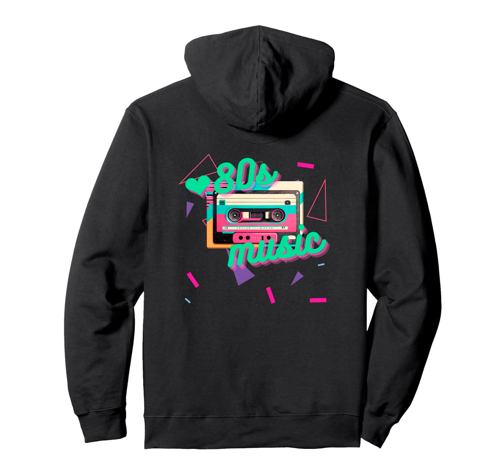 80S Music Love Cassette Tape Hoodie - Streetwear Style Unisex - T-Shirt, Sweatshirt, Hoodie