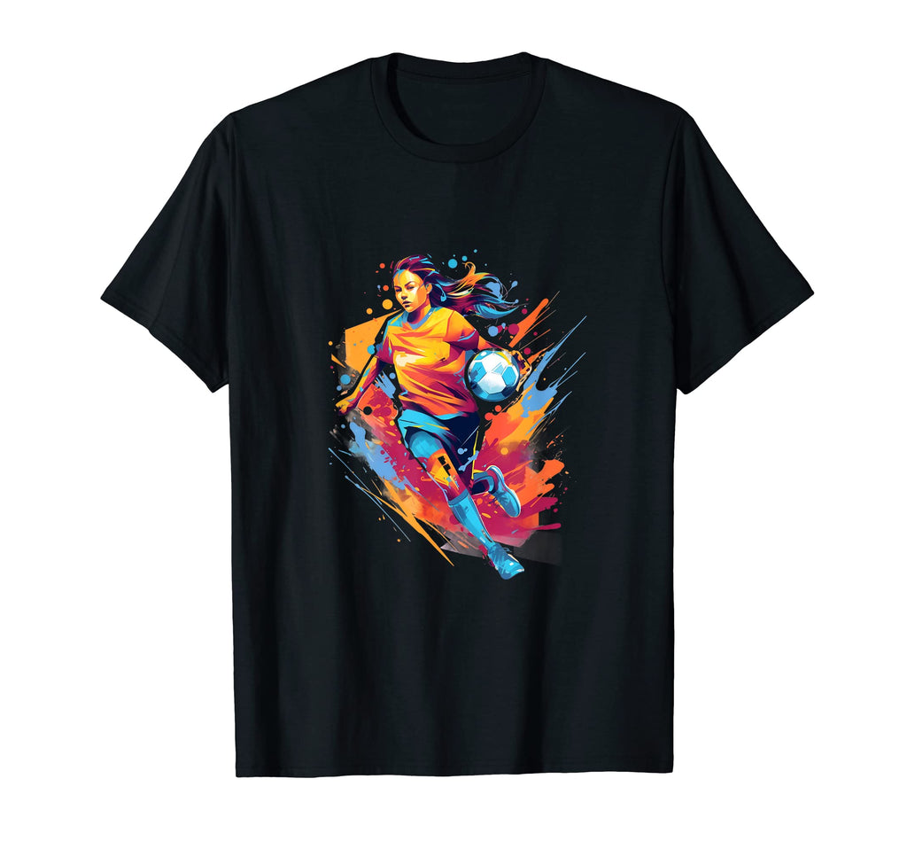 Soccer Watercolor Player Football T-Shirt - Trendy Graphic for Adults - T-Shirt, Sweatshirt, Hoodie