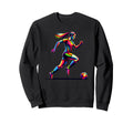 Colorful Pop Art Soccer Sport Player Sweatshirt - Custom Art Print Unisex - T-Shirt, Sweatshirt, Hoodie