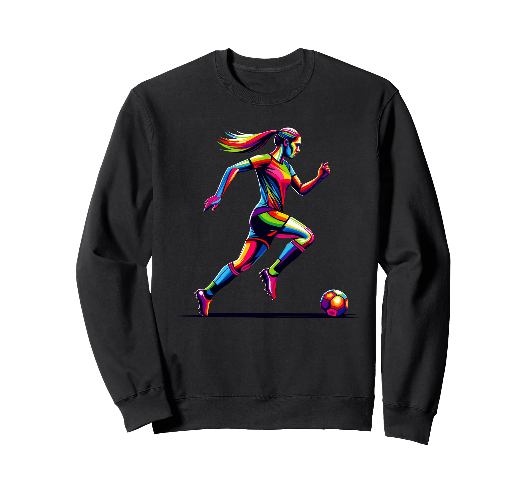 Colorful Pop Art Soccer Sport Player Sweatshirt - Custom Art Print Unisex - T-Shirt, Sweatshirt, Hoodie