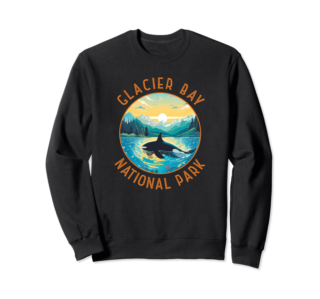 Glacier Bay National Park Whale Sweatshirt - Custom Art Print for Adults - T-Shirt, Sweatshirt, Hoodie