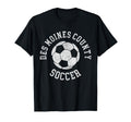 Des Moines County Soccer Distressed 90S T-Shirt - Fun Novelty Design Unisex - T-Shirt, Sweatshirt, Hoodie