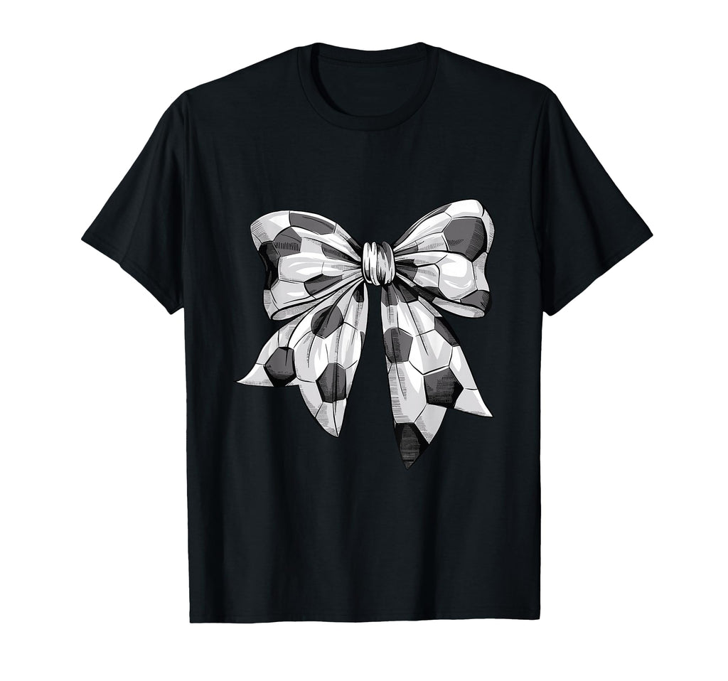 Coquette Bow Soccer Ball Mom Life Game T-Shirt - Novelty Apparel Unisex - T-Shirt, Sweatshirt, Hoodie