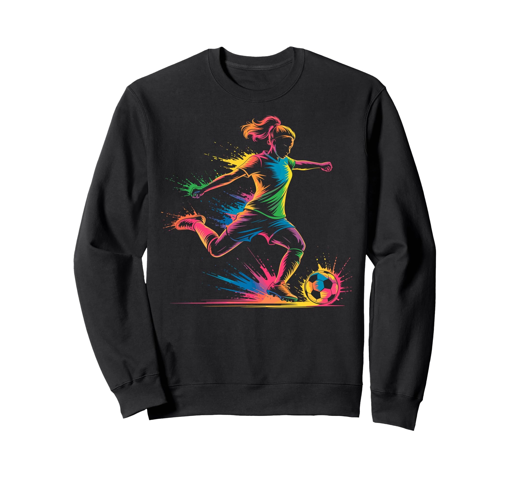 Colorful Funny Soccer Player Fan Sweatshirt - Novelty Apparel for Adults - T-Shirt, Sweatshirt, Hoodie