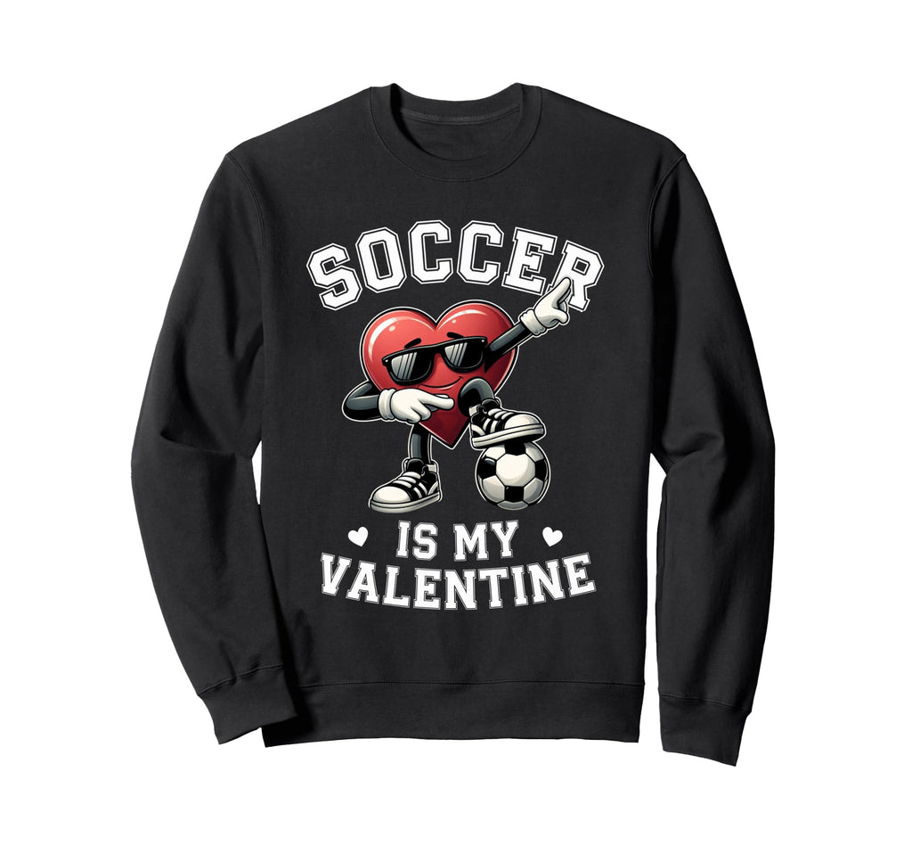 Heart Dab Valentines Day Soccer Sweatshirt - Minimalist Print Men Women - T-Shirt, Sweatshirt, Hoodie