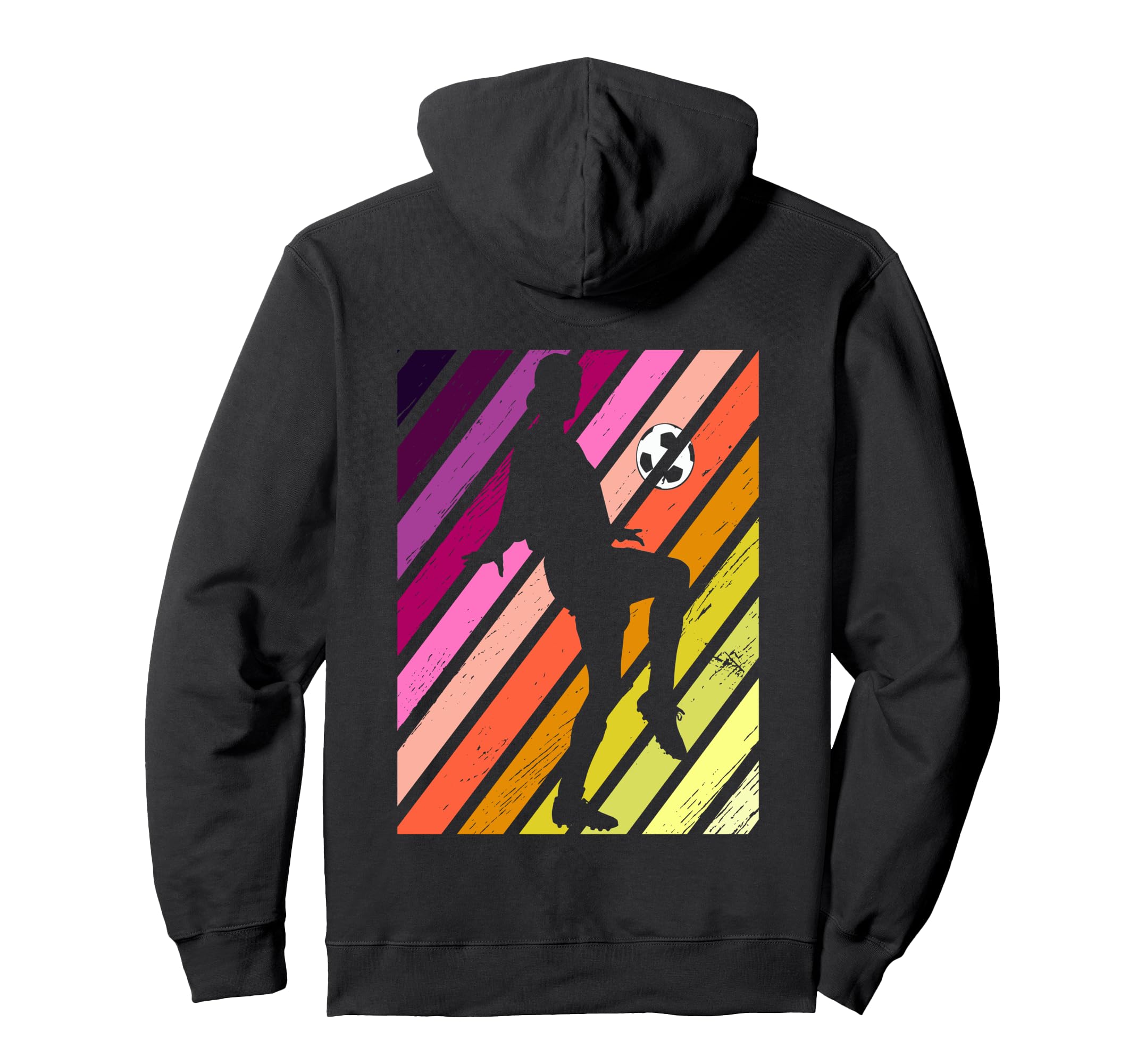 Soccer Football Female Player Sunset Hoodie - Trendy Graphic Men Women - T-Shirt, Sweatshirt, Hoodie