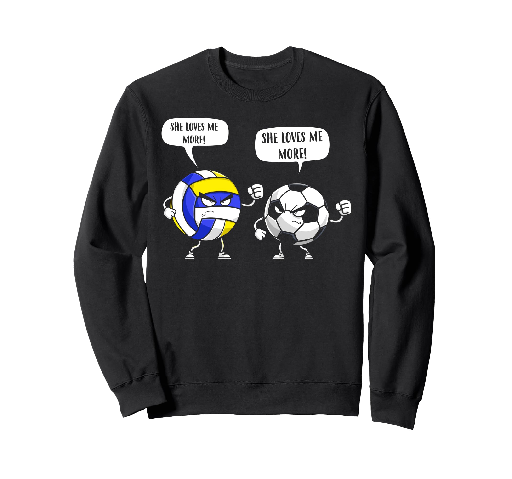 Volleyball Soccer She Loves Me Sweatshirt - Casual Everyday Wear Unisex - T-Shirt, Sweatshirt, Hoodie