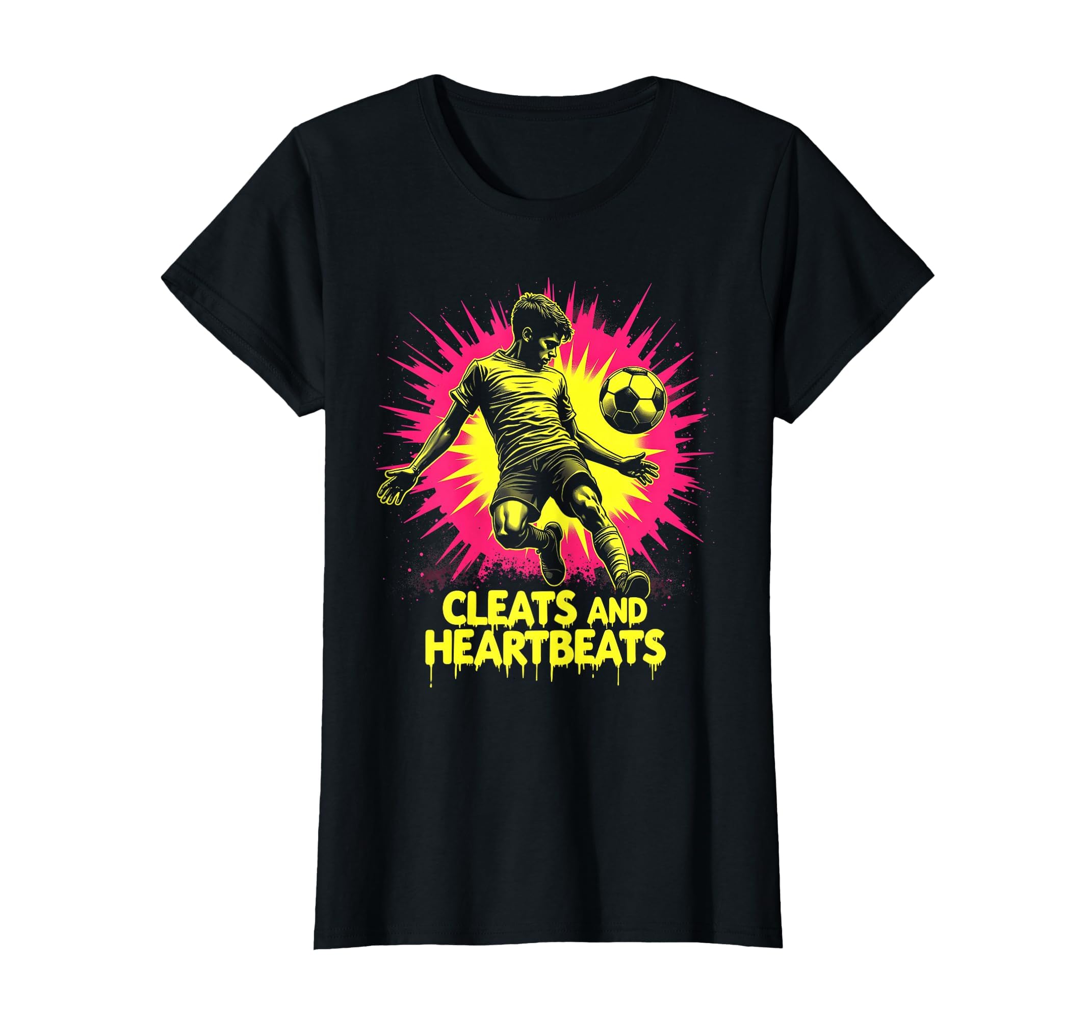 Cleats And Heartbeats Soccer Lover T-Shirt - Trendy Graphic Unisex - T-Shirt, Sweatshirt, Hoodie