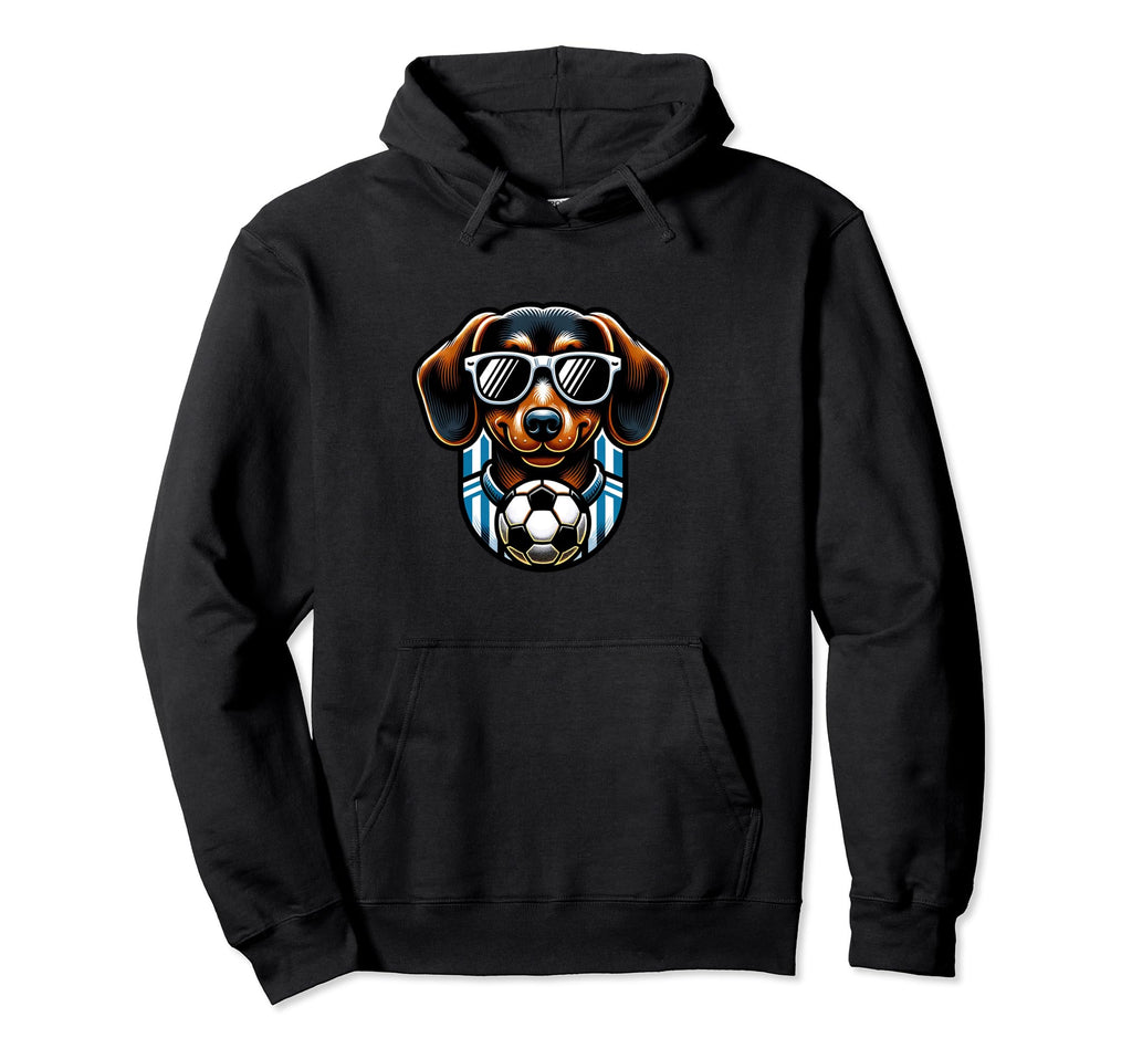 Dachshund Soccer Player Funny Wiener Hoodie - Minimalist Print Men Women - T-Shirt, Sweatshirt, Hoodie