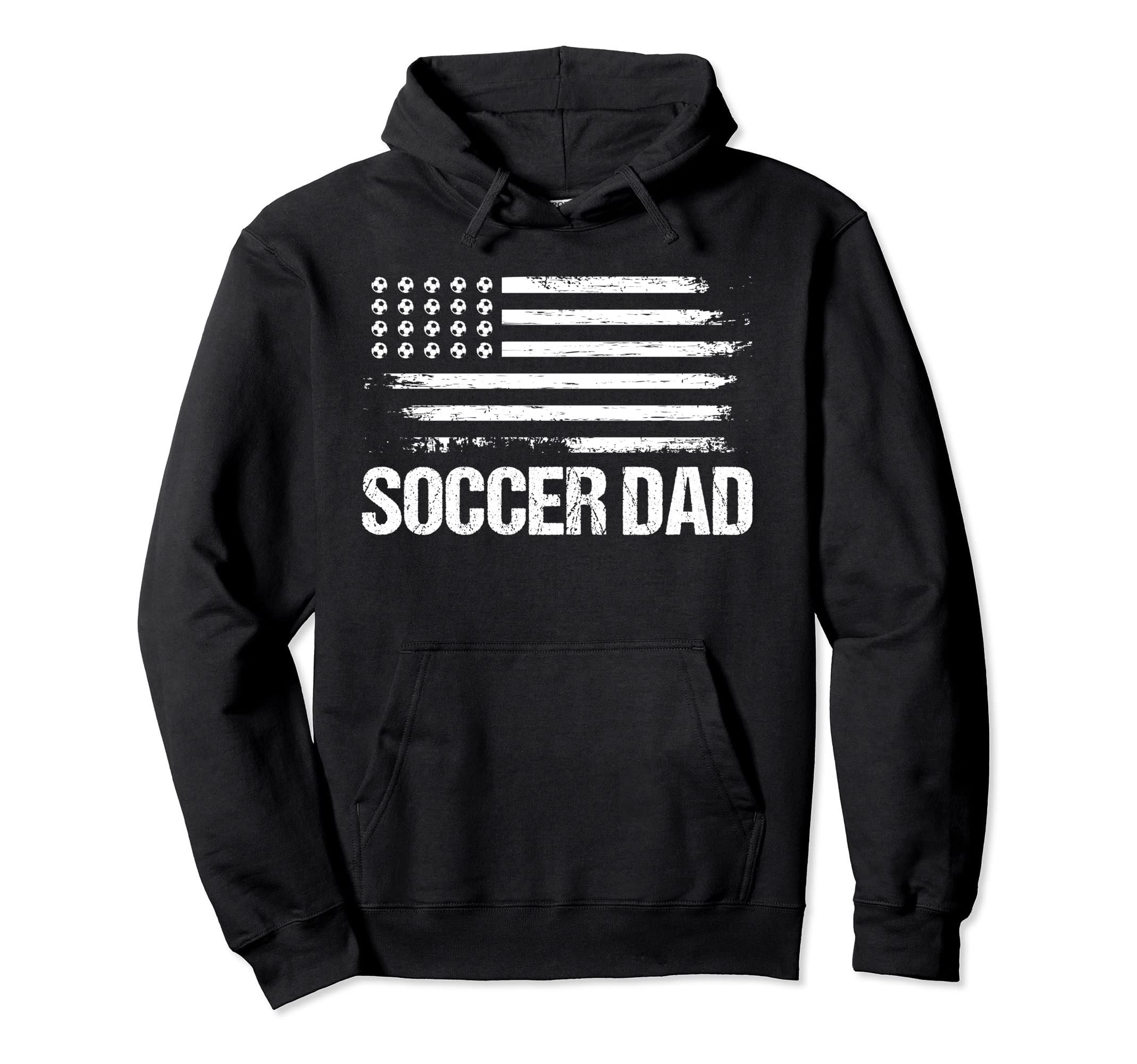 Mens Soccer Dad Patriotic Usa Flag Soccer Hoodie - Trendy Graphic Unisex - T-Shirt, Sweatshirt, Hoodie