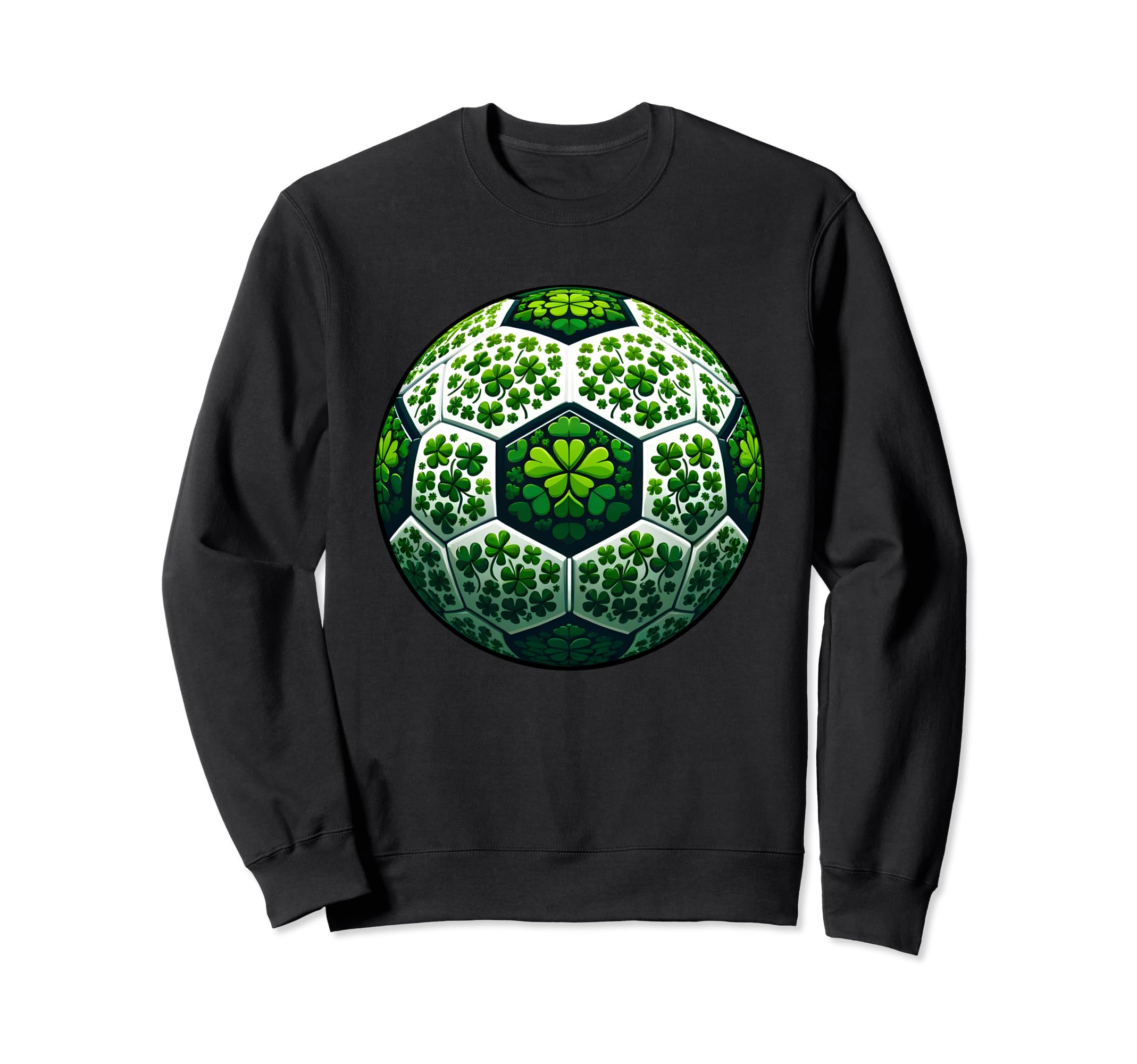 Soccer Ball Shamrock St Patricks Day Sweatshirt - Streetwear Style Unisex - T-Shirt, Sweatshirt, Hoodie