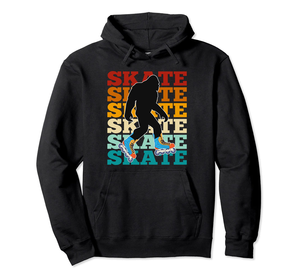 Roller Skates Bigfoot Skate Sasquatch Hoodie - Fun Novelty Design Men Women - T-Shirt, Sweatshirt, Hoodie