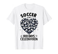 100 Days School Soccer Heart Love T-Shirt - Novelty Apparel Men Women - T-Shirt, Sweatshirt, Hoodie