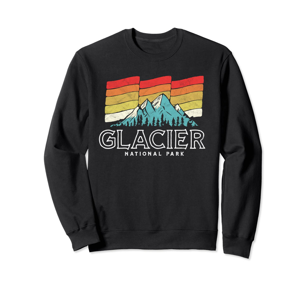Glacier National Park Mountains Sweatshirt - Custom Art Print for Adults - T-Shirt, Sweatshirt, Hoodie